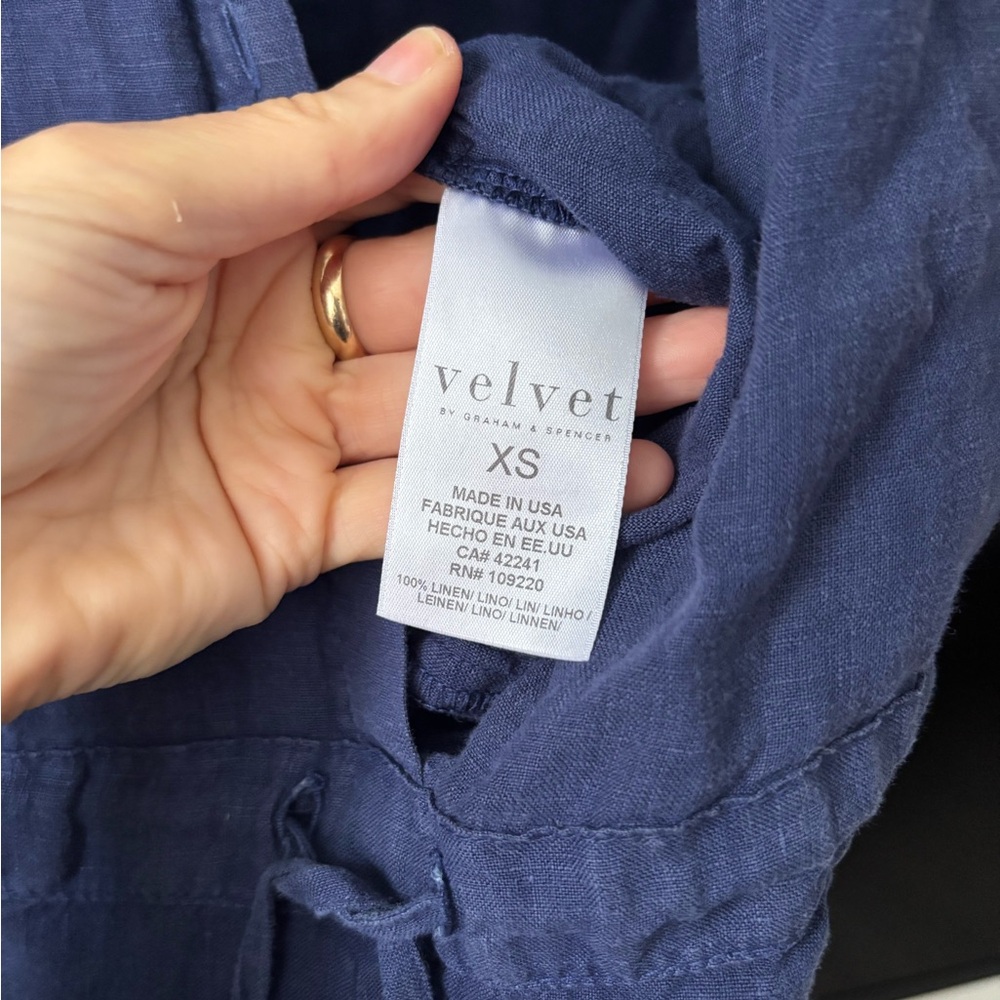 Velvet by Graham & Spencer Izabelle Woven Linen Jumpsuit - Picture 7 of 9